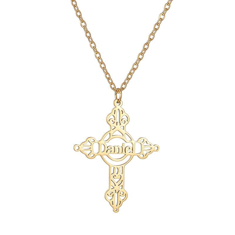 Christine Hollow Cross Pendant