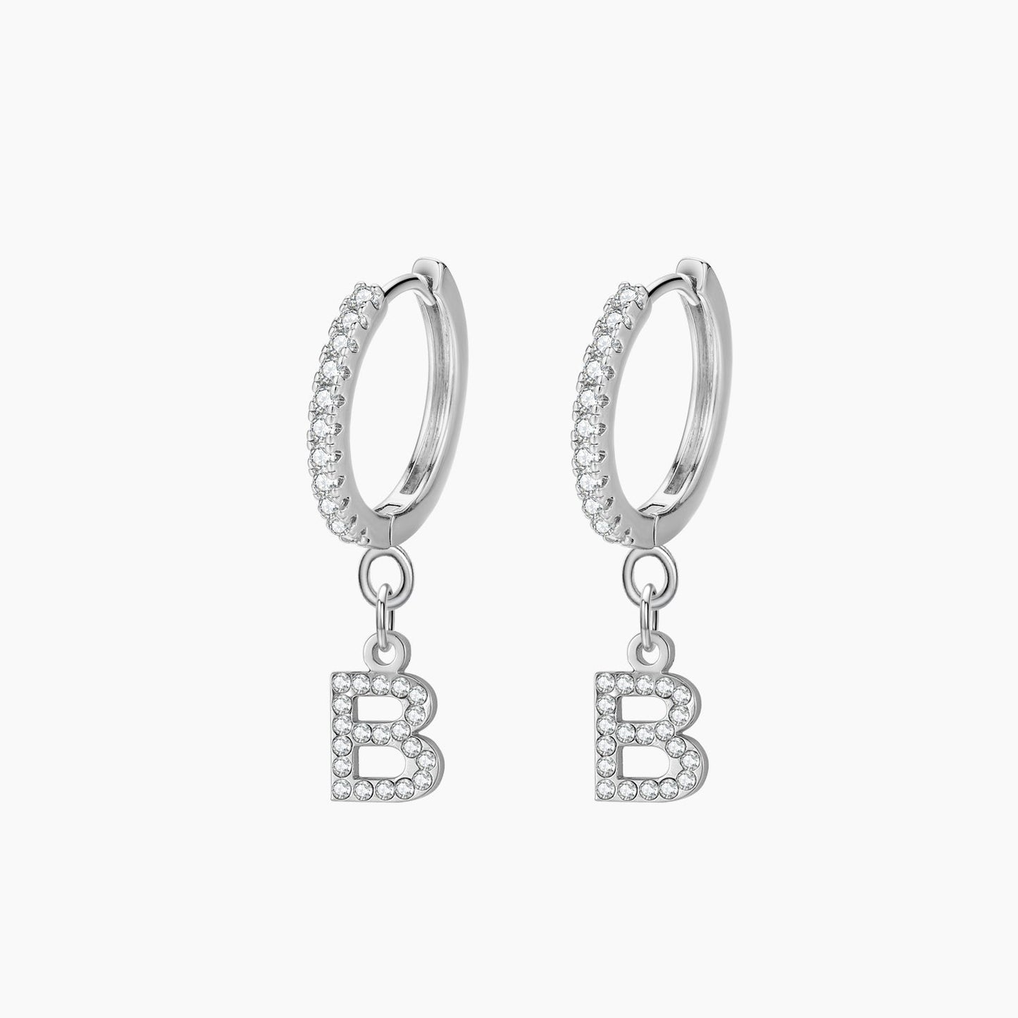 Miley Iced Letter Earrings