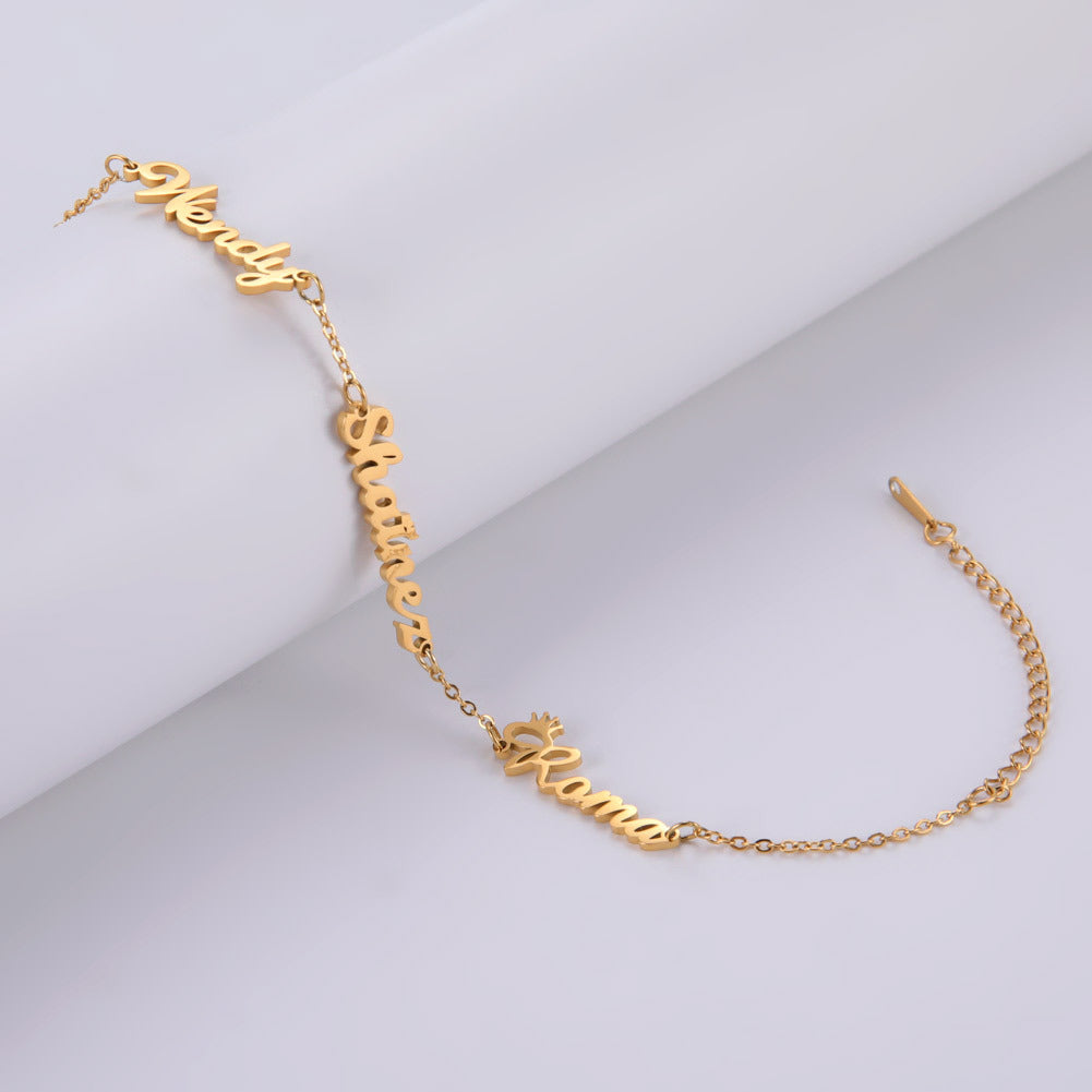 Noémie Tri-Name Bracelet