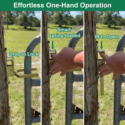Instant Locking Gate Latch – Prevents Cattle, Sheep & Horses From Escaping