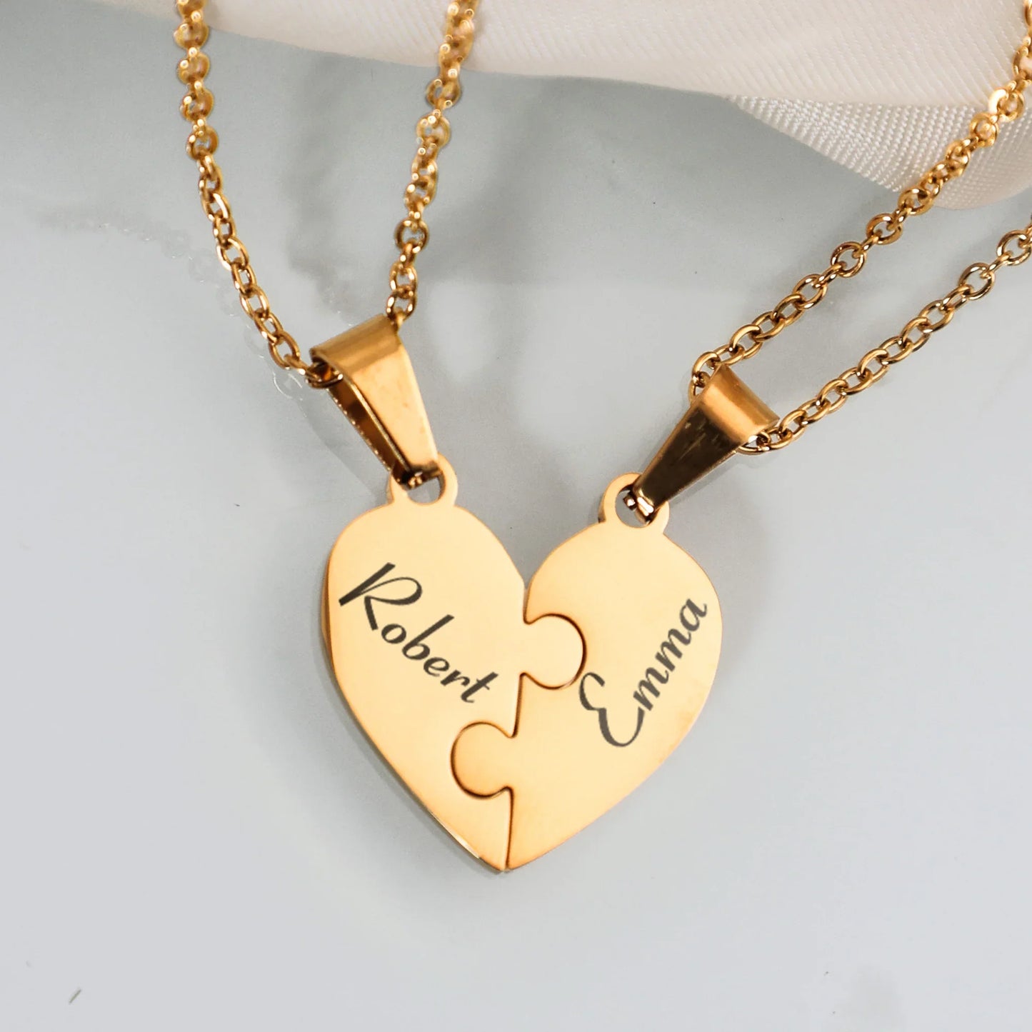 Natalie Personalized Heart Clavicle Necklace