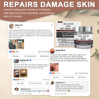 ODALIT™ Black Rice Skin Repair Essence Cream ⚕️ FDA Certified (Removes warts and skin growths, improves keratin buildup and seborrheic dermatitis, follicular keratosis, age spots, and bruising)