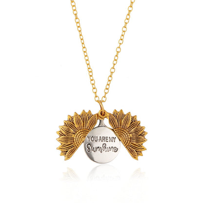 Aria Sunflower Open Locket Necklace