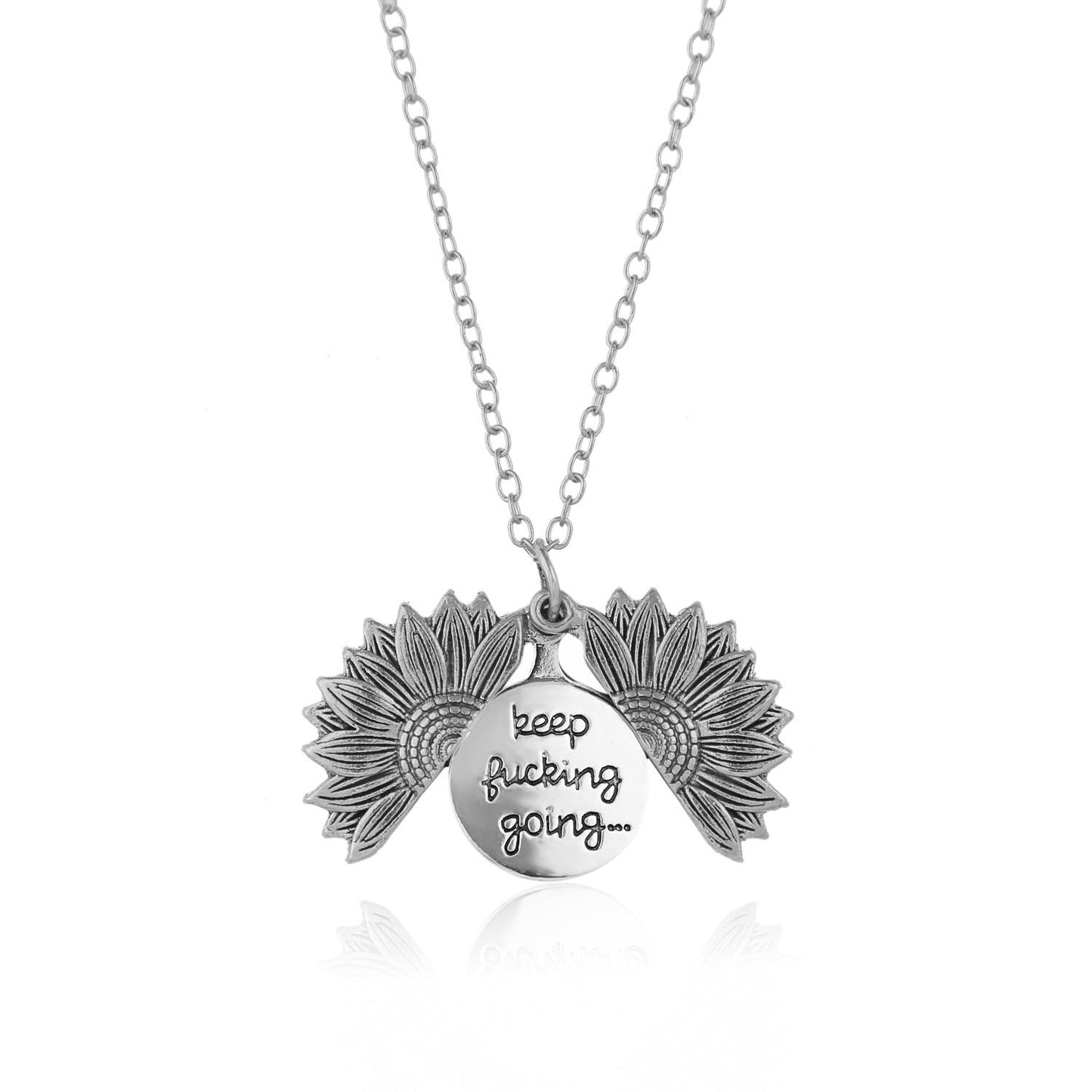 Aria Sunflower Open Locket Necklace