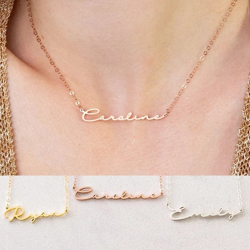 Camille Signature Personalised Minimalist Name Necklace