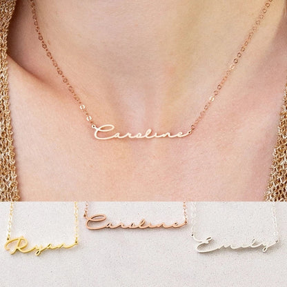 Camille Signature Personalised Minimalist Name Necklace