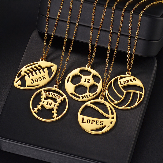 Maya Hollow Name Sport Necklace