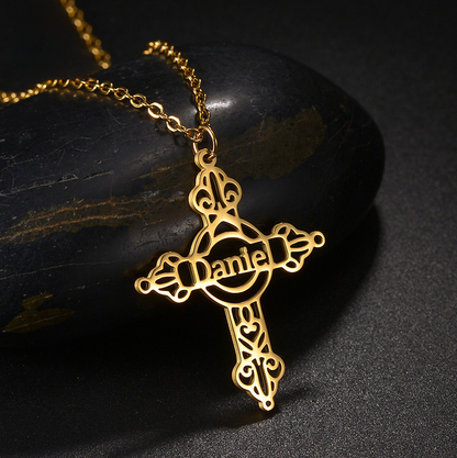 Christine Hollow Cross Pendant