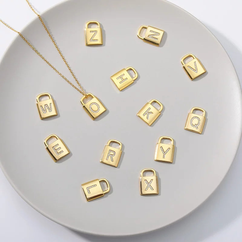 Jocelyn Personalised Initial Lock Necklace