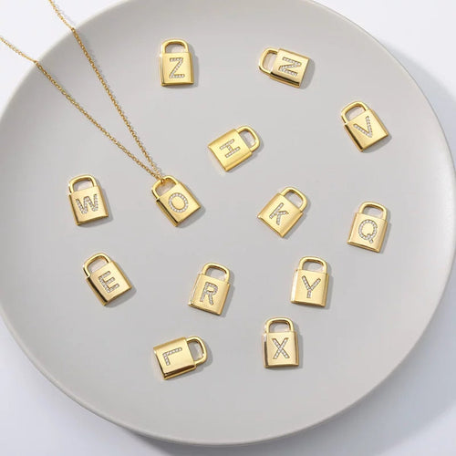 Jocelyn Personalised Initial Lock Necklace