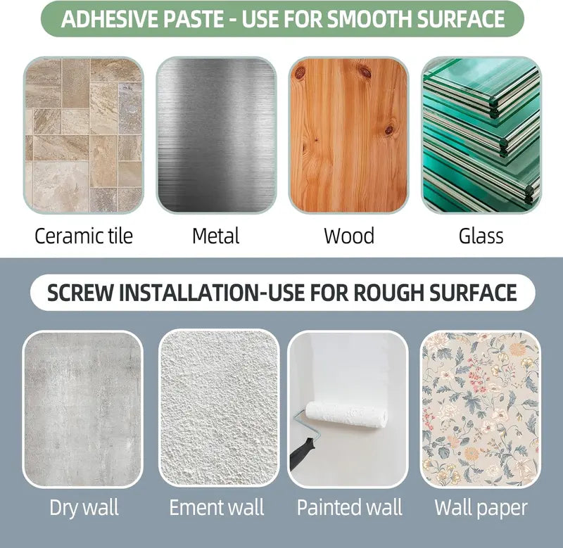 Self-Adhesive Rod Brackets — Drill-Free, Strong Hold in Seconds