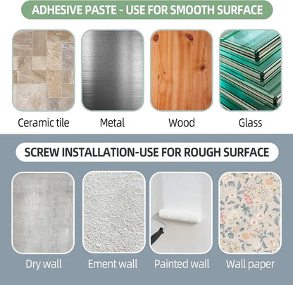 Self-Adhesive Rod Brackets — Drill-Free, Strong Hold in Seconds