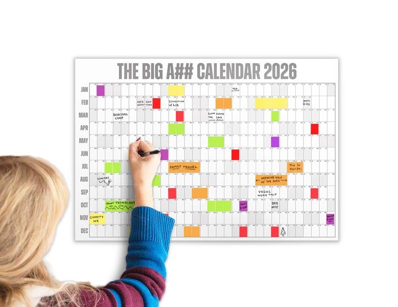 🔥Last Day 49% OFF 📅The Big A## Calendar 2026 - Design Your Amazing 2026!🏃