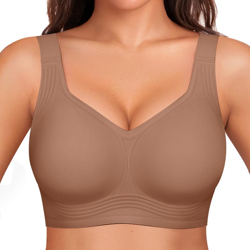 Full coverage wireless bra