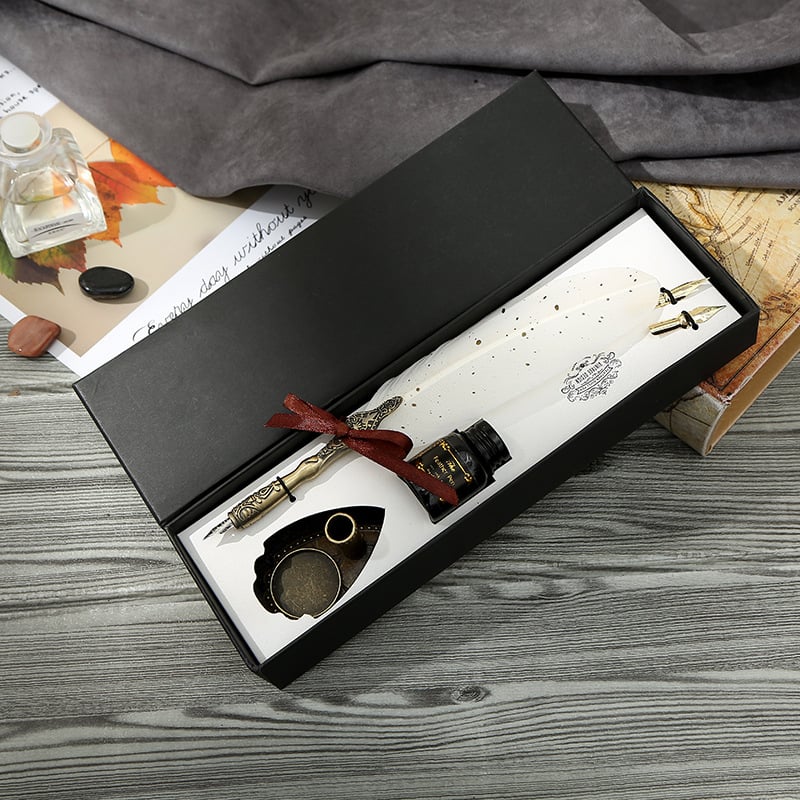 🔥LAST DAY 50% OFF - 🖋️✨ Vintage Feather Pen & Ink Set - Rediscover the Soul of Writing