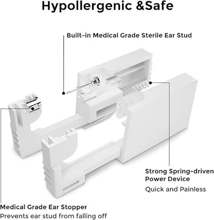 Easy and painless ear piercing at home, create your own earring style!