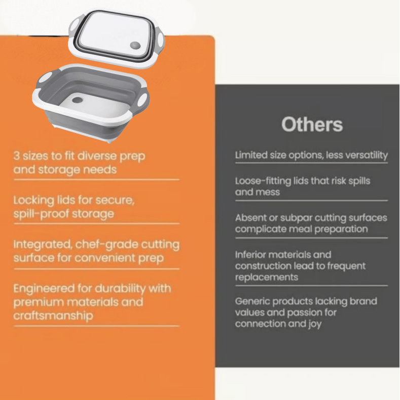 🔥🌡️Hot Sale 49% Off🍗🥗BBQ & Meal Prep Tub | Collapsible Prep Tub🍖🏕️