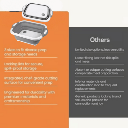 🔥🌡️Hot Sale 49% Off🍗🥗BBQ & Meal Prep Tub | Collapsible Prep Tub🍖🏕️