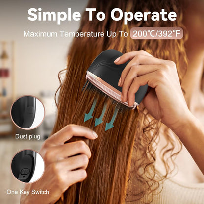 ✨ Mini Cordless Hair Straightener Comb for Bangs – Perfect for Travel & On-the-Go Styling!