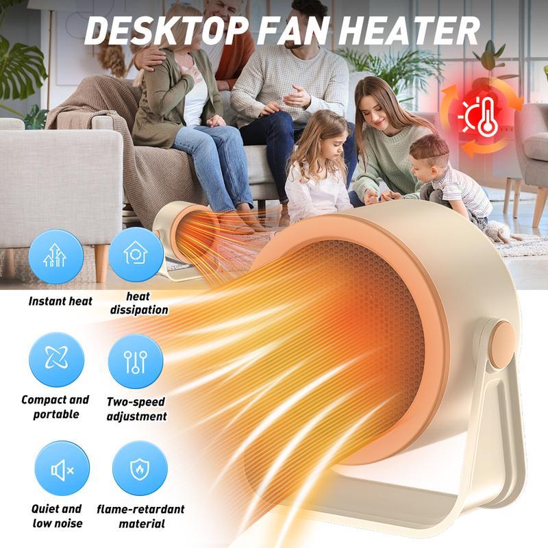 Heater Outdoor & Desktop Portable Heater—2025 New Hot Air Blower Mini Radiator Energy Efficient Winter Warmer Warmth Convenience Compact Design Low Energy Consumption