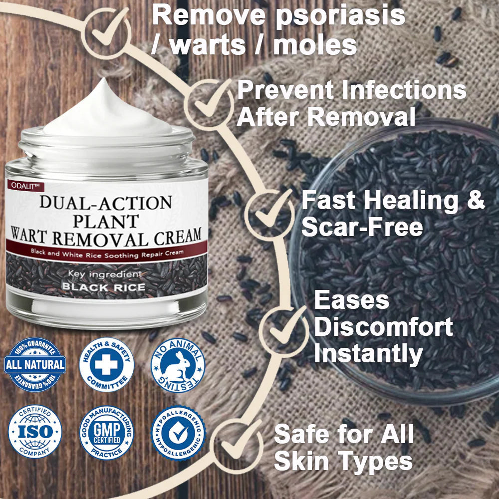 ODALIT™ Black Rice Skin Repair Essence Cream ⚕️ FDA Certified (Removes warts and skin growths, improves keratin buildup and seborrheic dermatitis, follicular keratosis, age spots, and bruising)