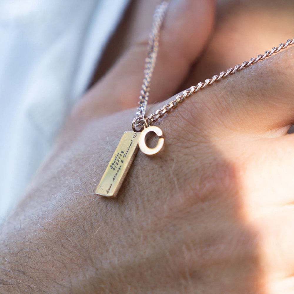 Angus Long Bar DIY Message Necklace