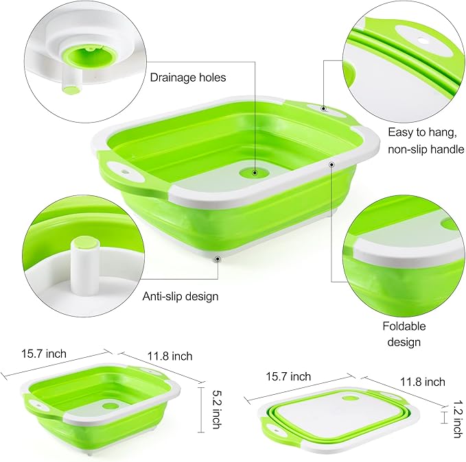 🔥🌡️Hot Sale 49% Off🍗🥗BBQ & Meal Prep Tub | Collapsible Prep Tub🍖🏕️