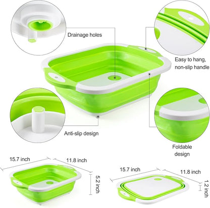 🔥🌡️Hot Sale 49% Off🍗🥗BBQ & Meal Prep Tub | Collapsible Prep Tub🍖🏕️
