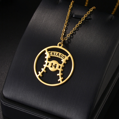Maya Hollow Name Sport Necklace