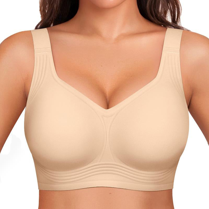 Full coverage wireless bra