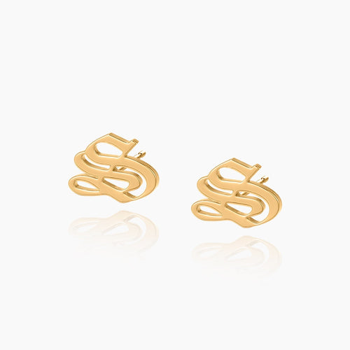 Avani Gothic Initial Earrings