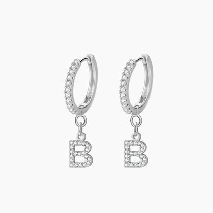 Miley Iced Letter Earrings