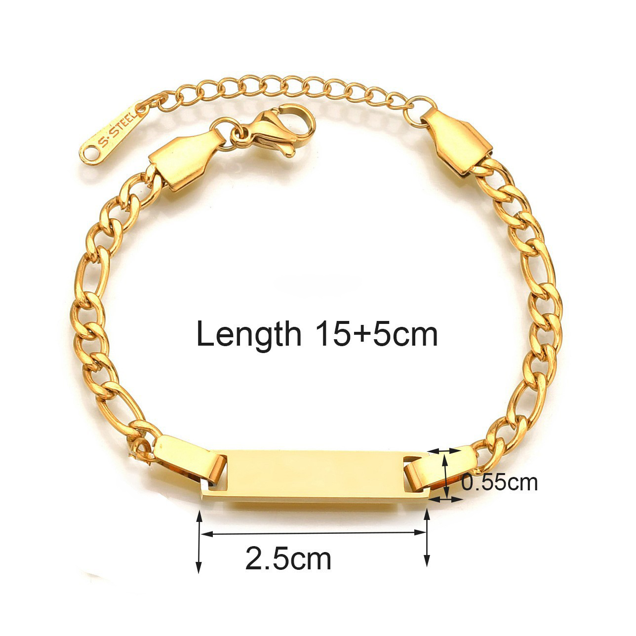 Alitzel Shape Personalized Engraved Bracelet
