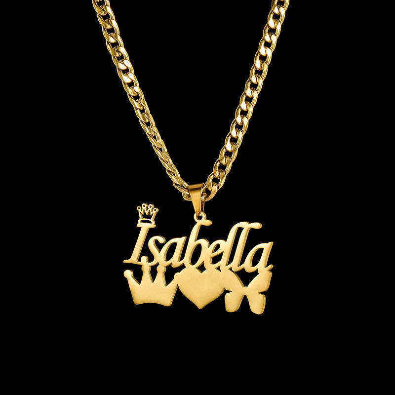 Isabella English Letter Necklace
