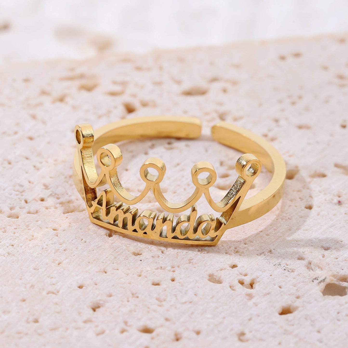 Ivy Crown Handmade Open Ring
