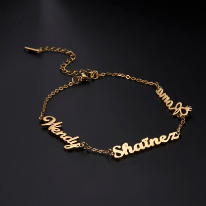 Noémie Tri-Name Bracelet