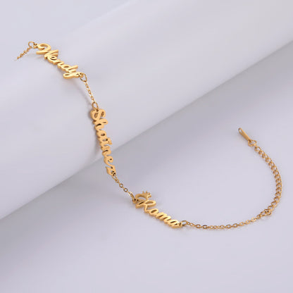 Noémie Tri-Name Bracelet