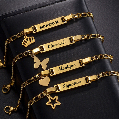 Alitzel Shape Personalized Engraved Bracelet