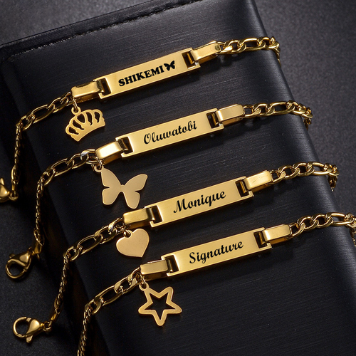 Alitzel Shape Personalized Engraved Bracelet