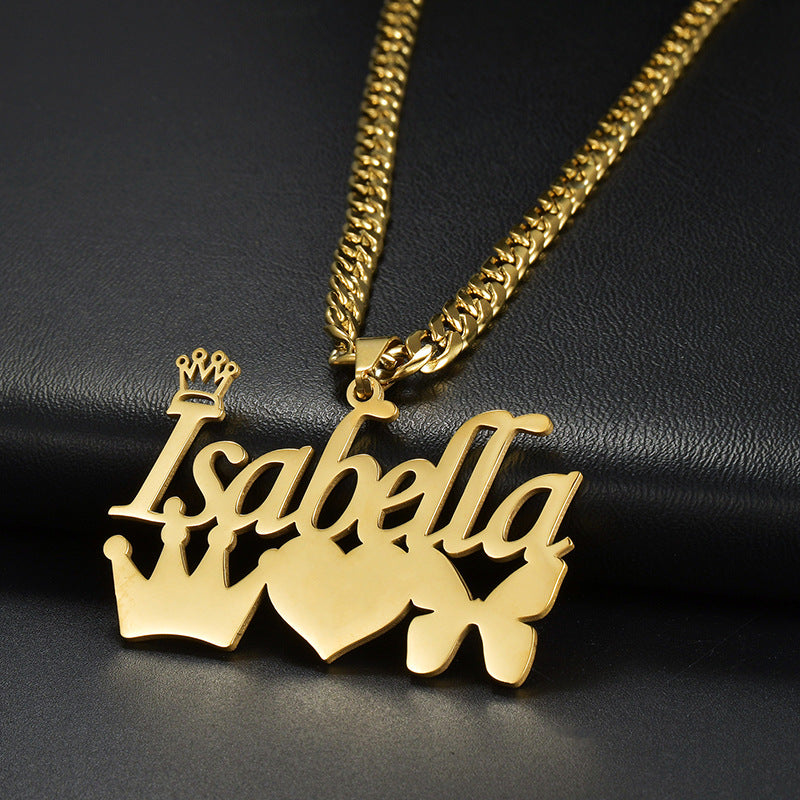 Isabella English Letter Necklace