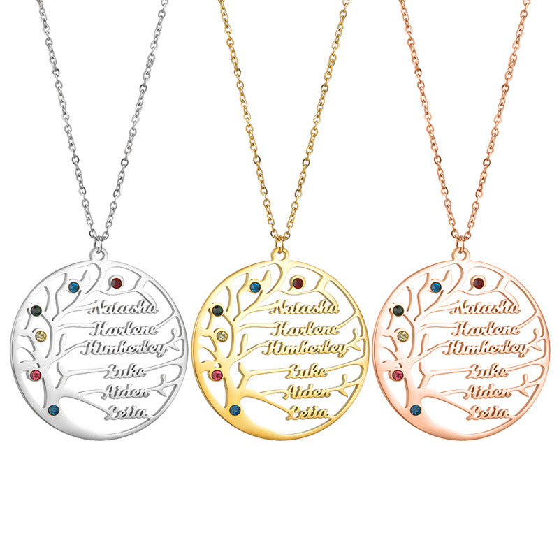 Brooklyn Customizable Heartfelt Family Tree Necklace