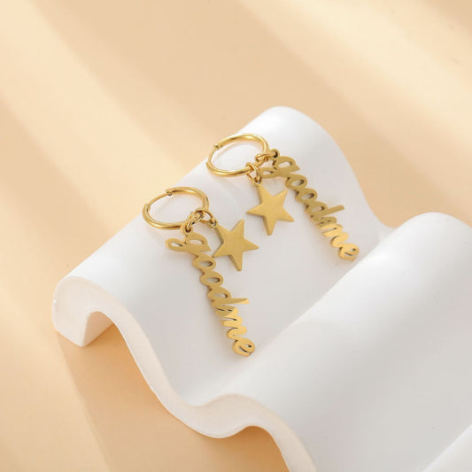 Madison Star Name Tassel Earrings