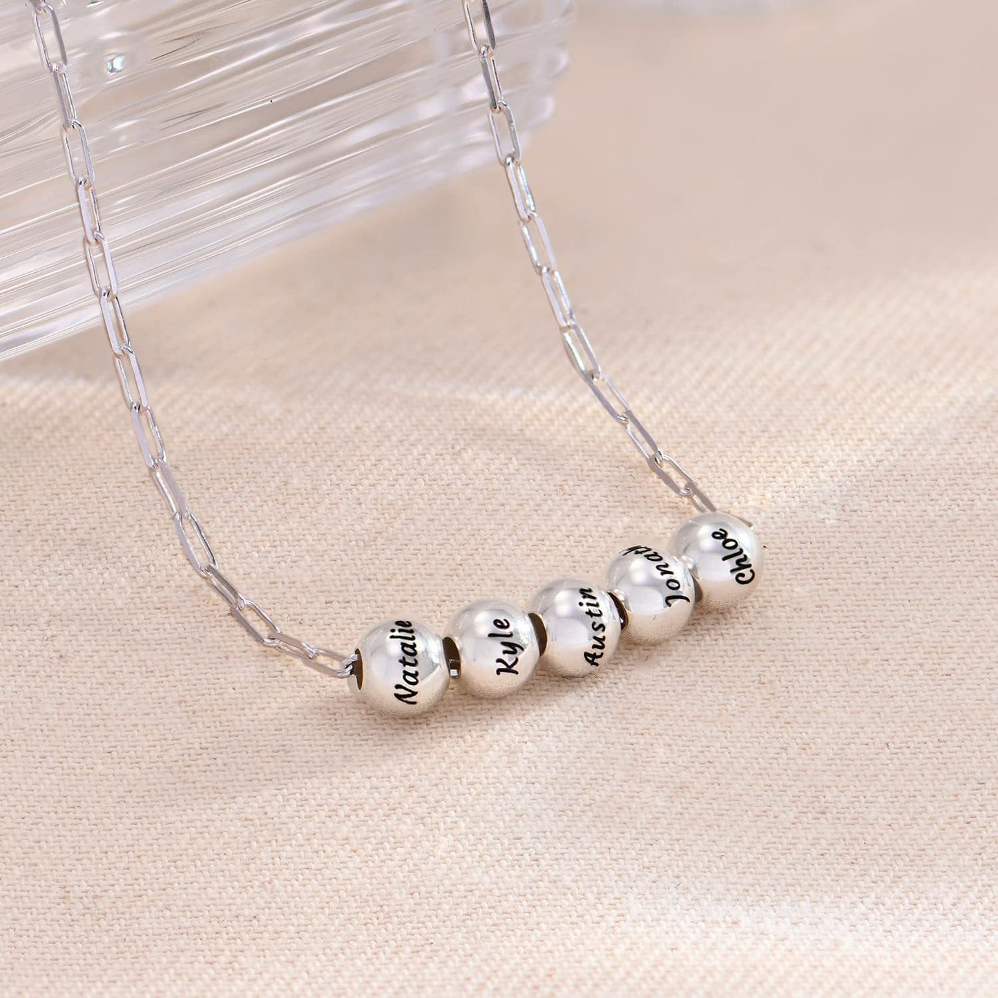 Harper Bead & Name Custom Necklace
