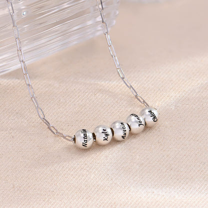 Harper Bead & Name Custom Necklace