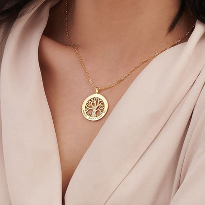 Jasmine Personalized Tree of Life Letter Necklace