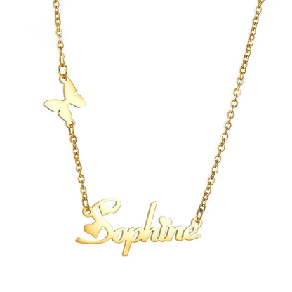 Butterfly Love Name Necklace