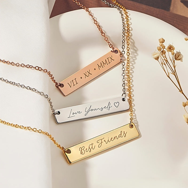 Scarlett Personalized Name Bar Necklace