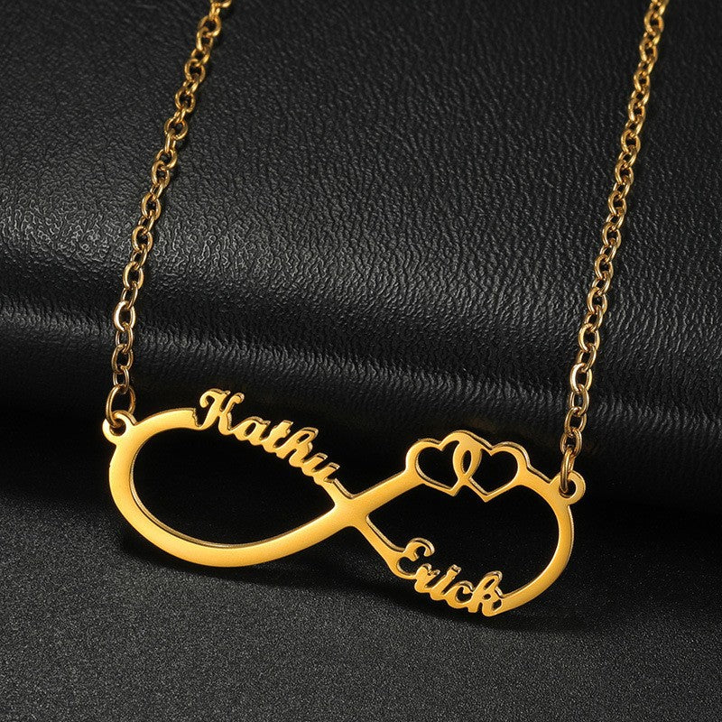 Audrey Personalized Infinity Double Name Necklace