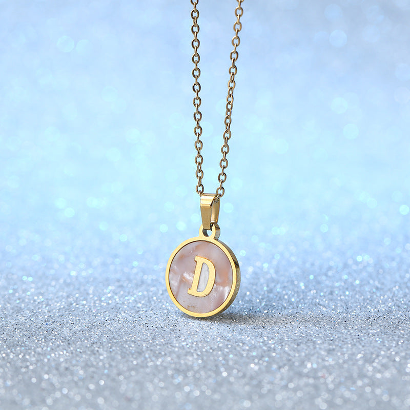 Maëlys White Pearl Letter Gold-Plated Necklace