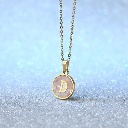 Maëlys White Pearl Letter Gold-Plated Necklace